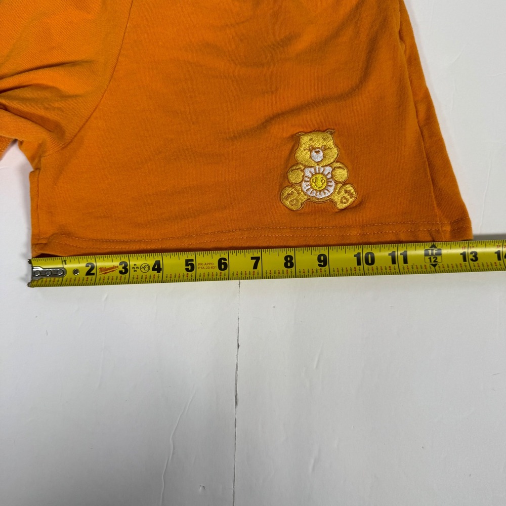 Care Bears Funshine Bear Lounge Shorts Womens XS Orange Embroidered Jersey - Picture 9 of 9